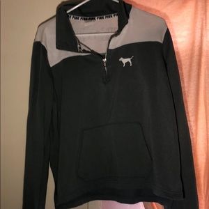Victoria Secret Pink green quarter zip